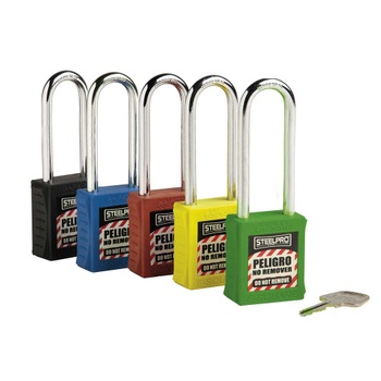 [CB022-01] CANDADO x10 LONG LOCK OUT- STEELPRO (AMARILLO)